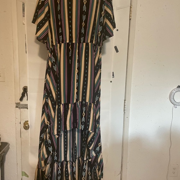 Wrangler Black Multicolor High Low Dress - Picture 1 of 6